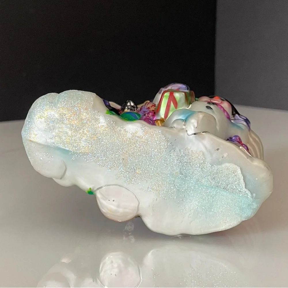 Santa & Snowman in Car Ornament by Christopher Radko
